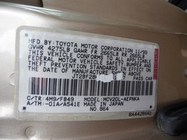 2000 TOYOTA CAMRY LE BEIGE 3.0L AT Z18446